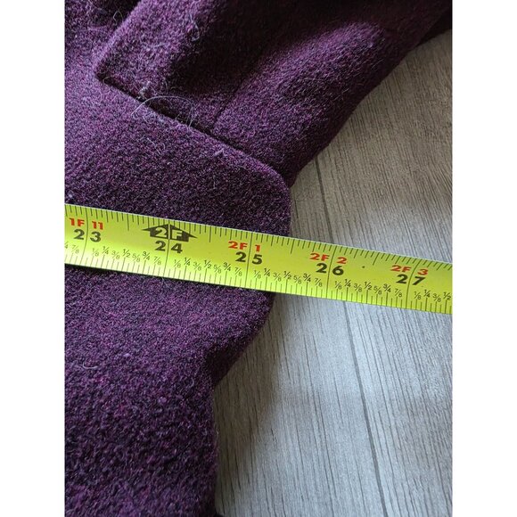 Calvin Klein Womens Wool Blend Double-Breasted Coat Purple Size XL - Picture 8 of 9